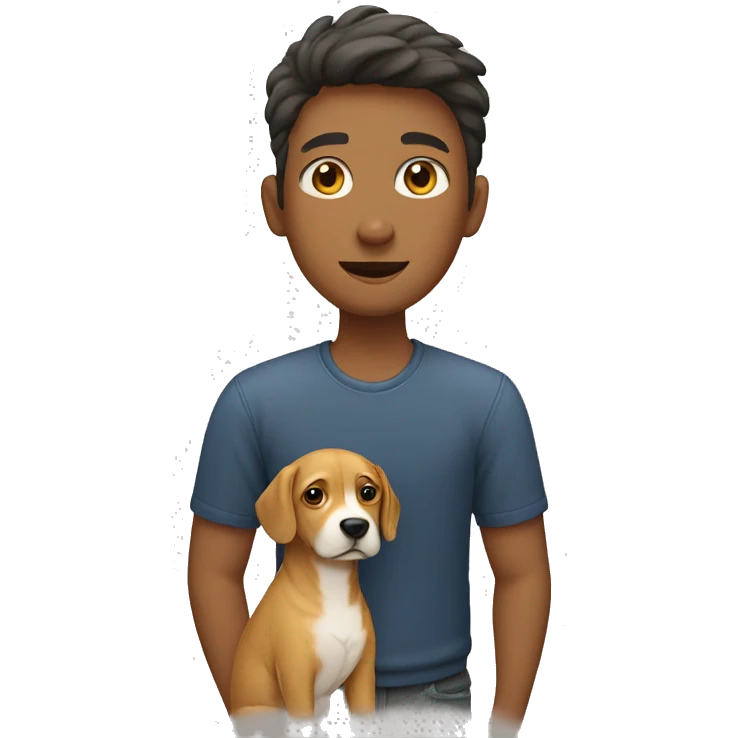 Dog with owner emoji
