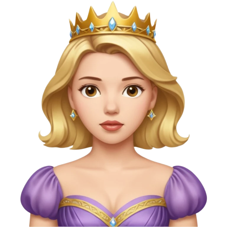 Scarlett Johansson in a princess dres emoji