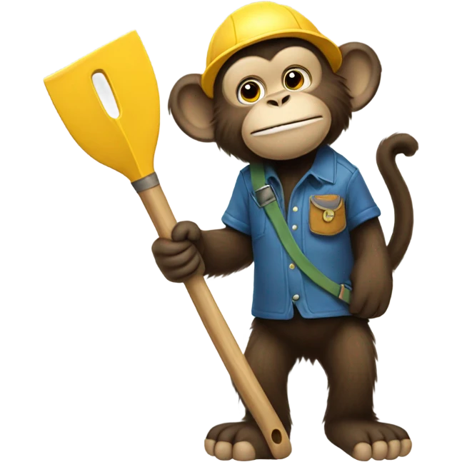 Boots the monkey with a shovel emoji