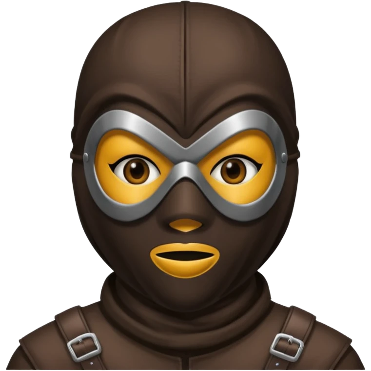 bdsm slave leather mask fullhead emoji