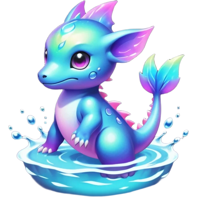 Kawaii Edgy Dark Pretty Nebulae Shiny Beautiful Aesthetic Water-Gradient Fakémon-Digimon-creature emoji