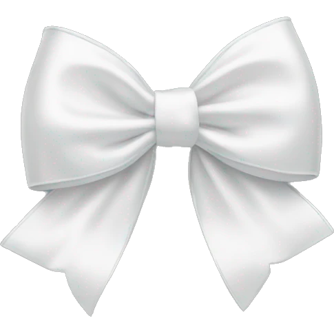 white satin bow emoji