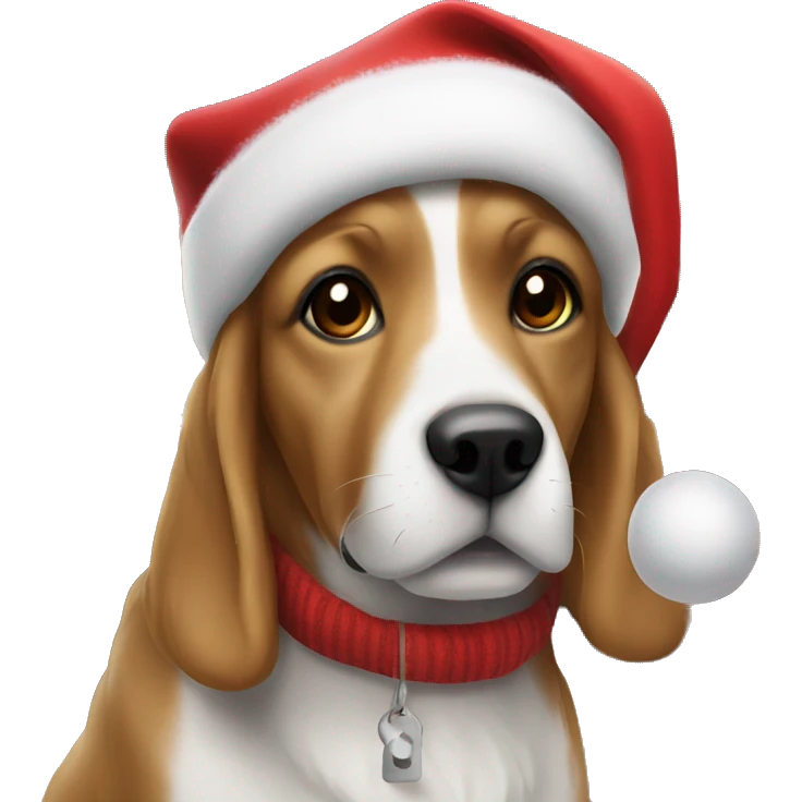 A Dog at a Christmas market emoji
