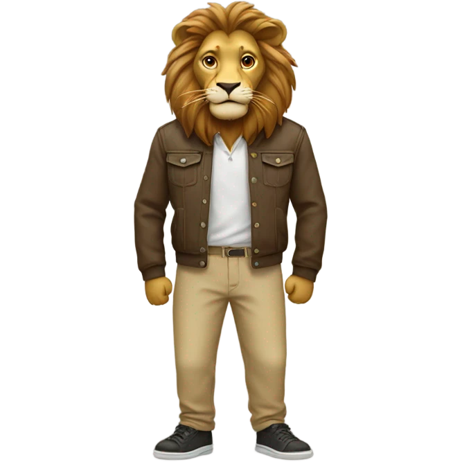 lion with trousers emoji