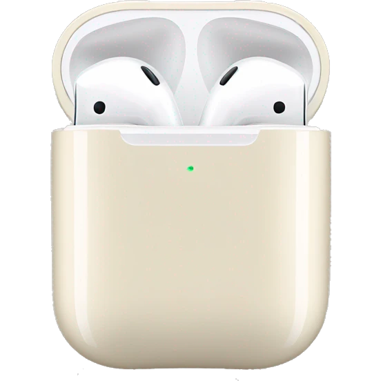 Cream colored AirPods emoji