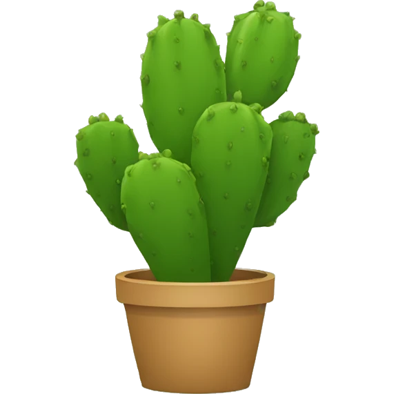 single flat Nopal without pot emoji