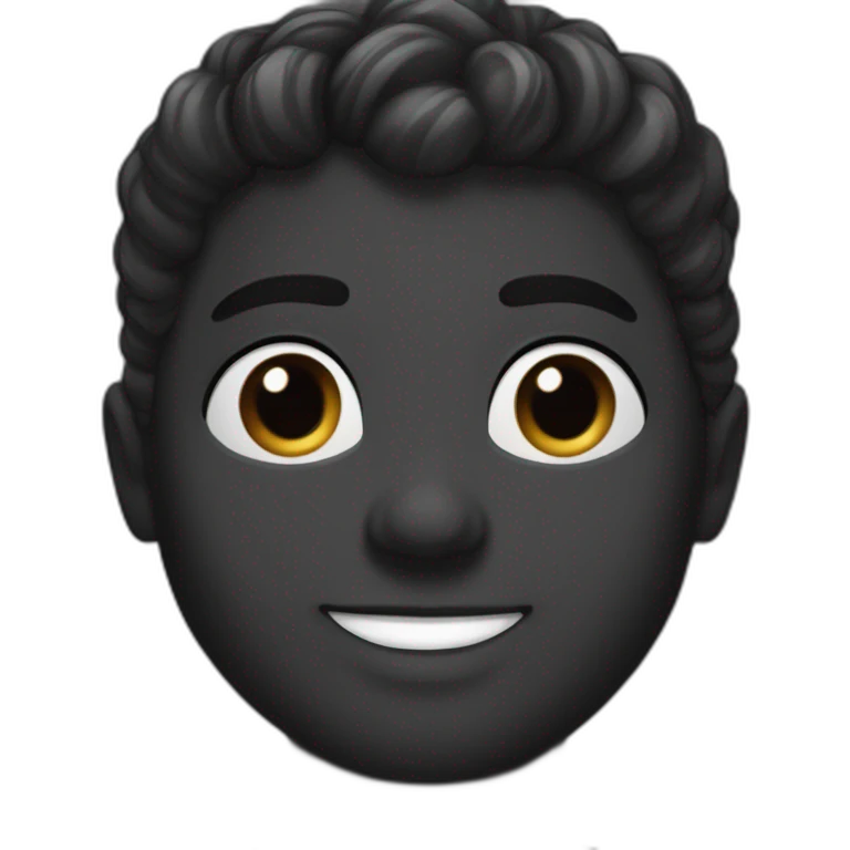 Garçon noir gros avec des tresses collées et un trait sur les sourcils emoji