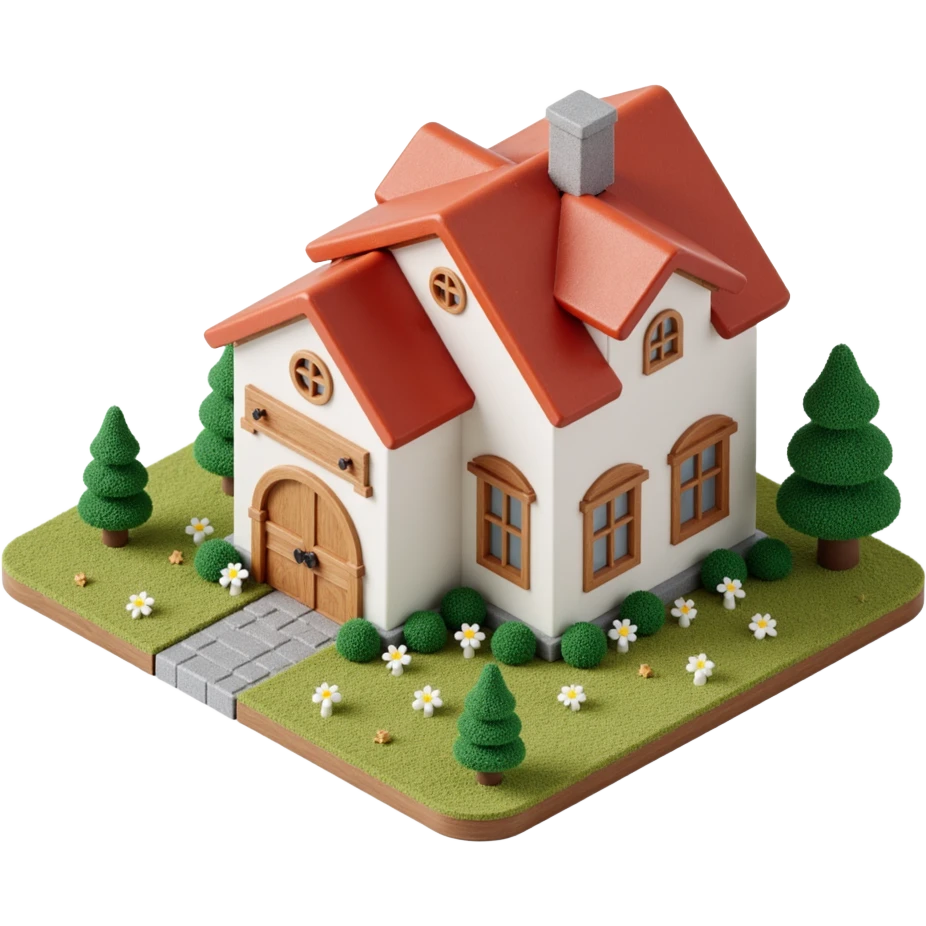 modern farmhouse dollhouse emoji