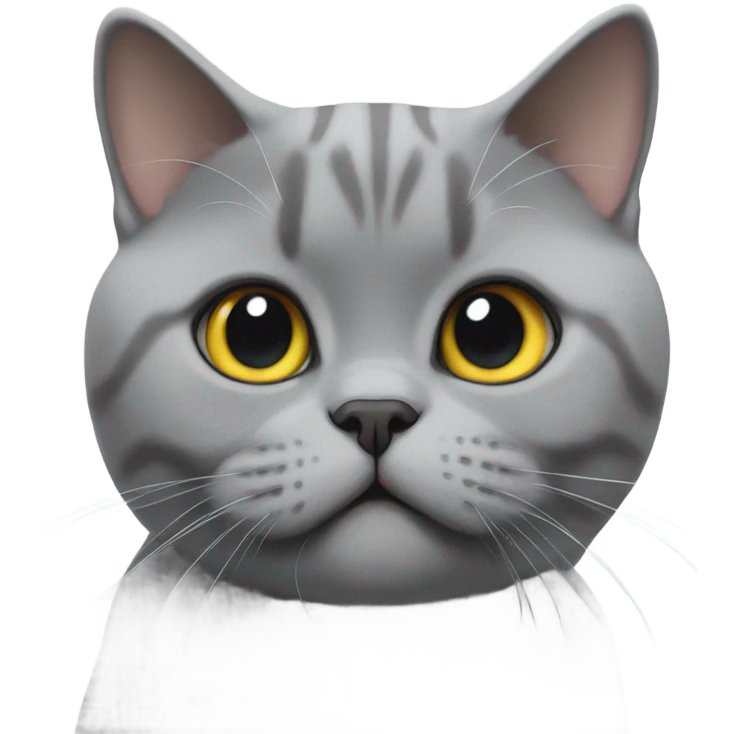 Gray British shorthair blowing kiss emoji