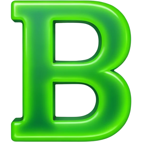 neon green letter D emoji