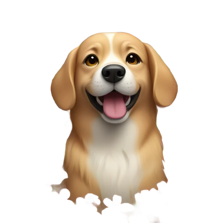 Dog with flowers  emoji