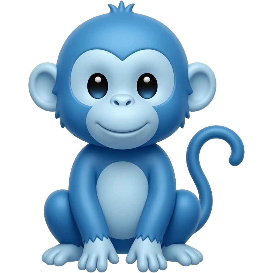 A little blue monkey emoji