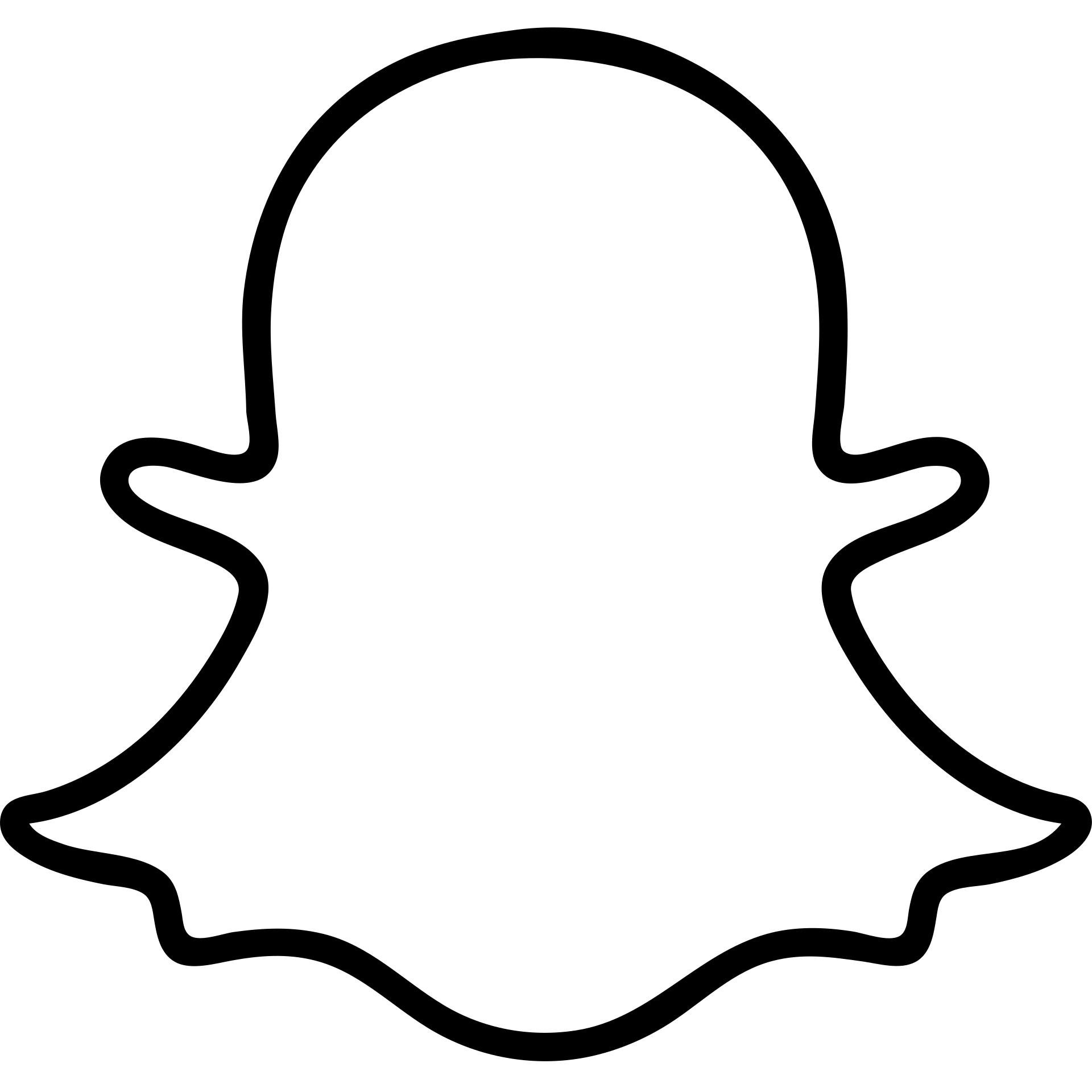 Snapchat ghost logo, simple social media icon emoji