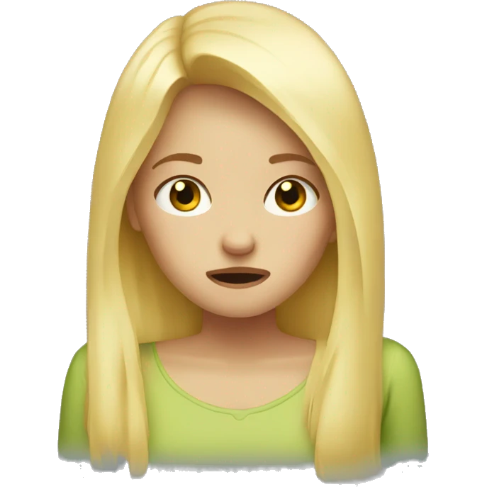 crying blonde girl emoji