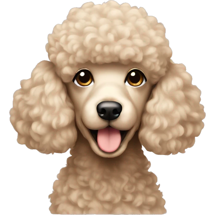 poodle with beige fur  emoji