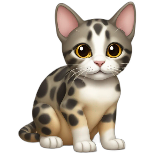 Tortoise colored cat emoji