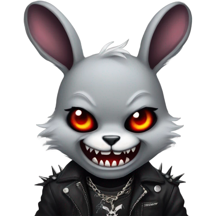Death metal bunny emoji