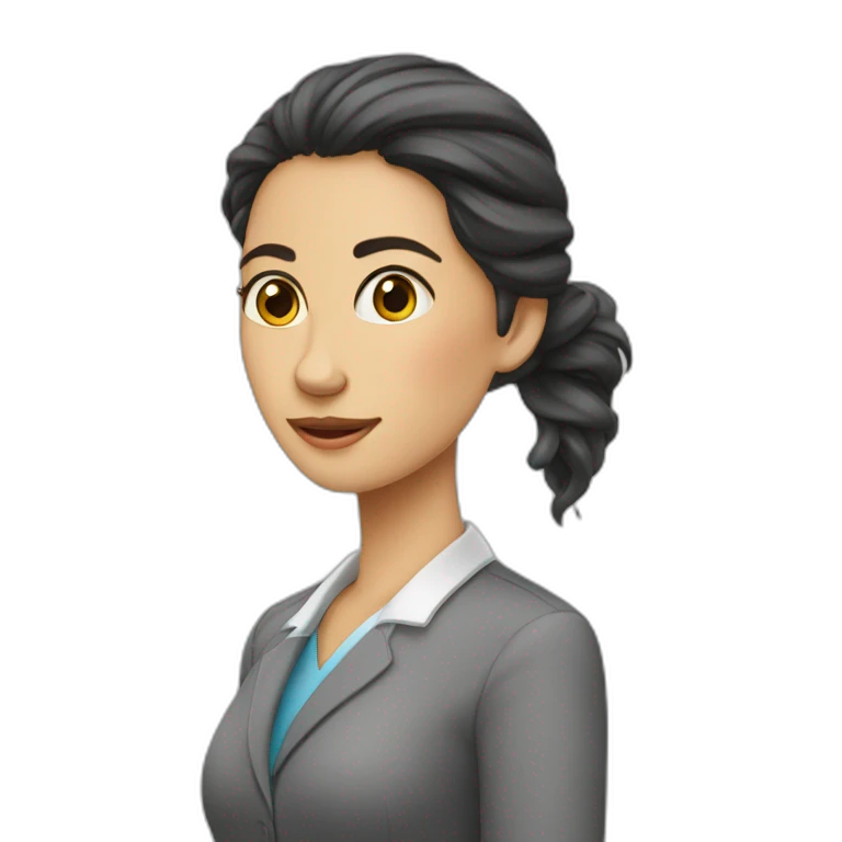 Mujer profesional cabello largo y lacio emoji