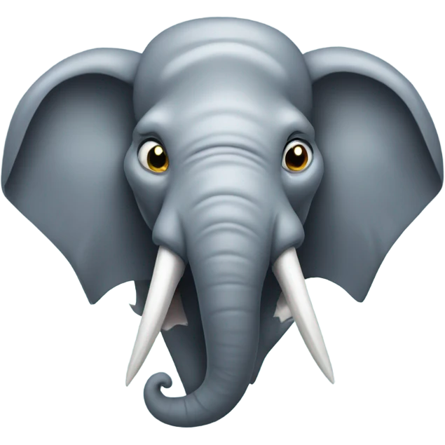 Elephant with sharp shark teeth very scary emoji