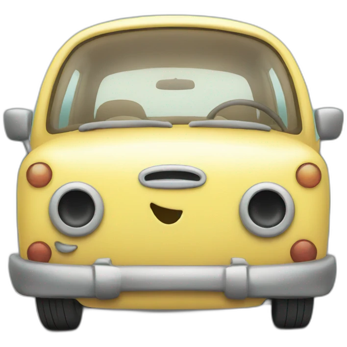 car with a smile emoji