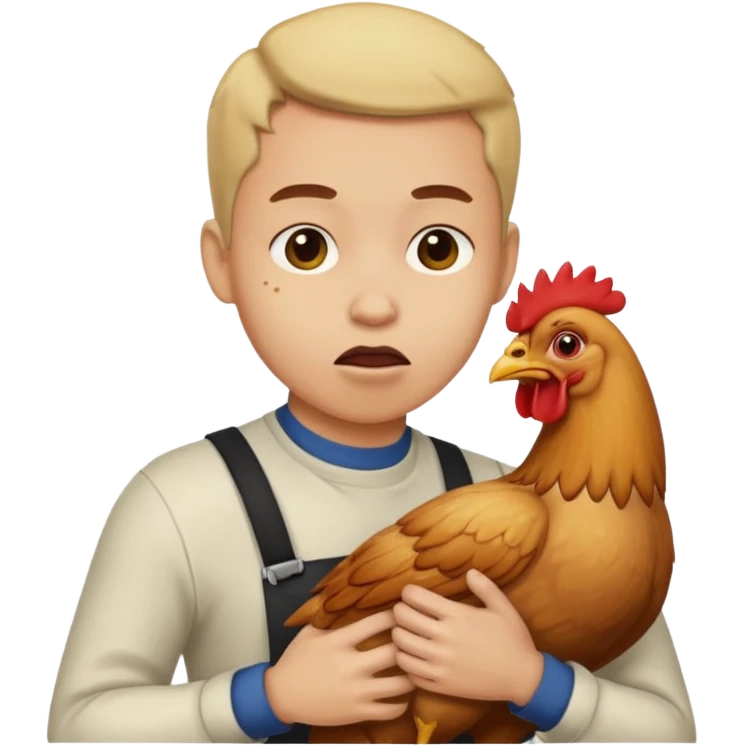 choking the chicken emoji