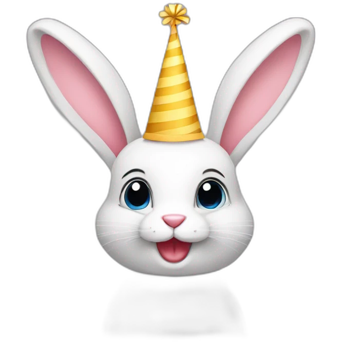 Birthday bunny emoji