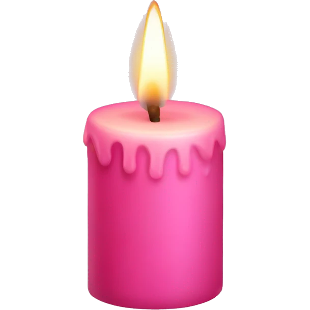 Pink candle  emoji