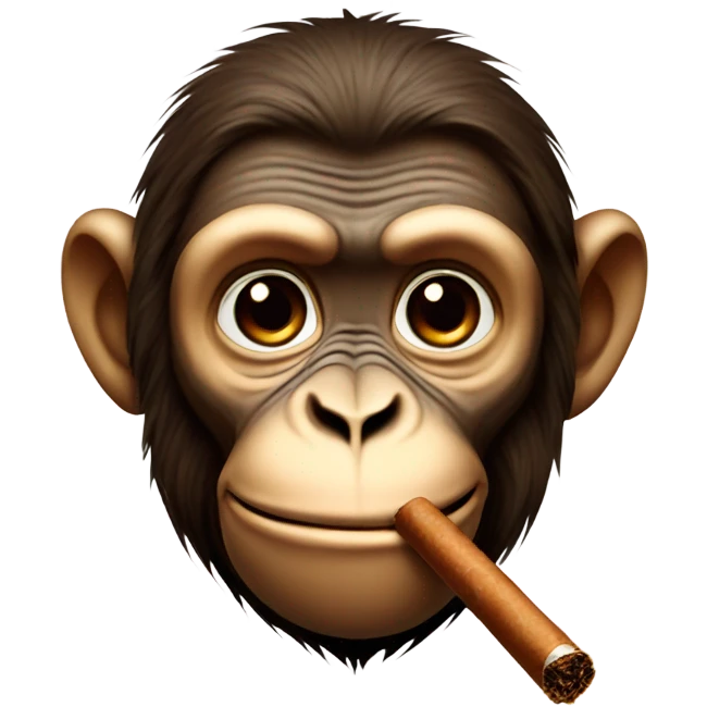 Monkey with cigar emoji