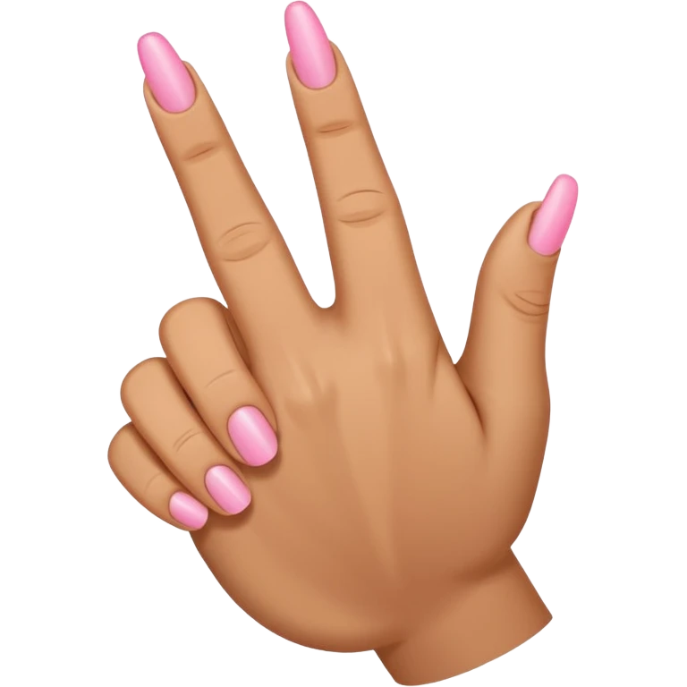 Extend your thumb, index finger, and middle finger straight out, tuck your ring finger and pinkie down  emoji