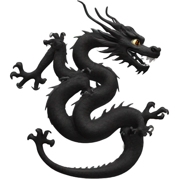china dragon black emoji