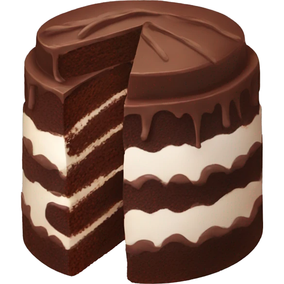 round chocolate cake emoji