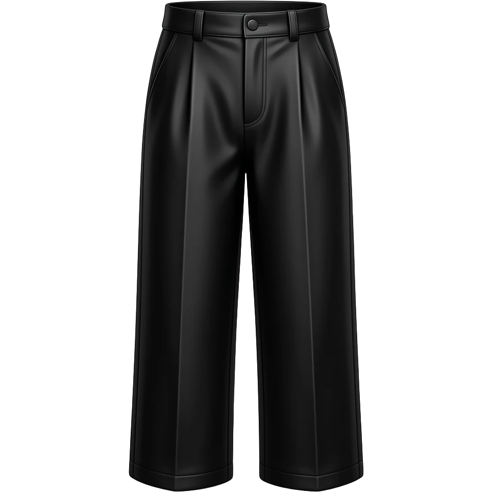 fancy velvety loose black long pants emoji