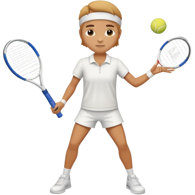 High resolution full body of a tennis player emoji