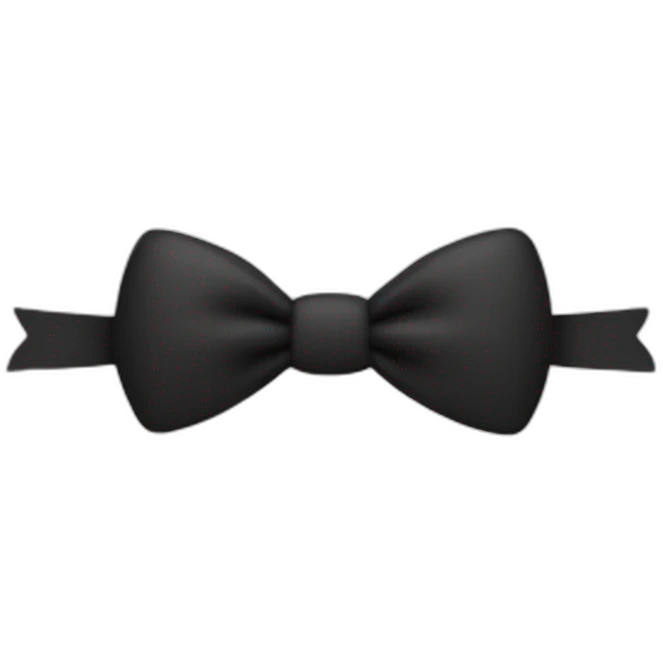 cinta negra con forma de lazo emoji
