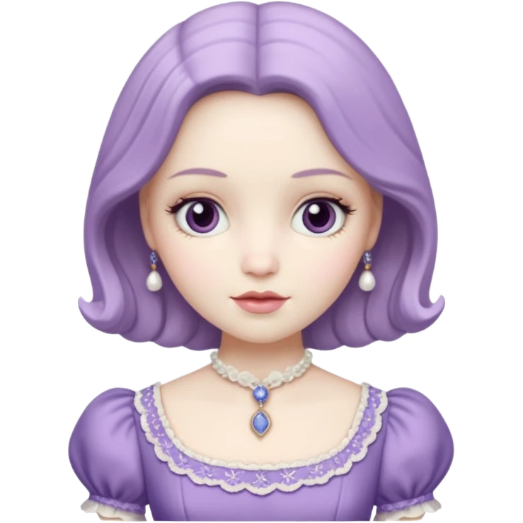 Poupée mauve  emoji