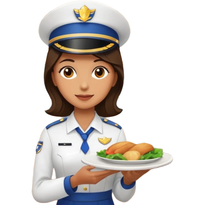 woman carrying plates in a restaurant emoji