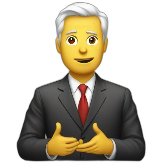 Do not sign over politician at podium  emoji