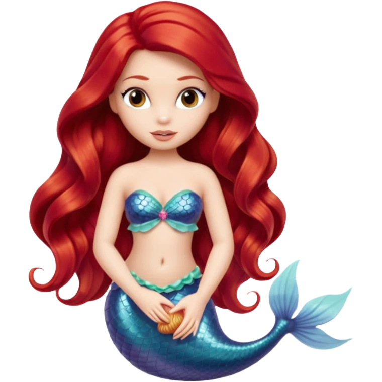 Ariel the mermaid made into a bratz doll emoji