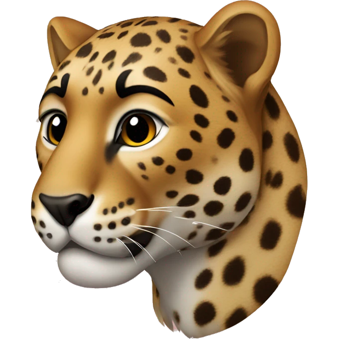 Coração com padrão leopardo  emoji