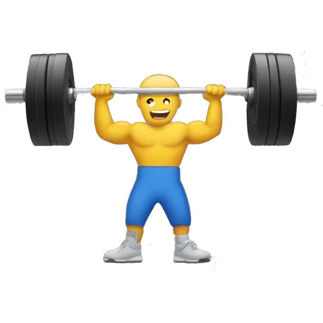 raising the bar text with barbell emoji