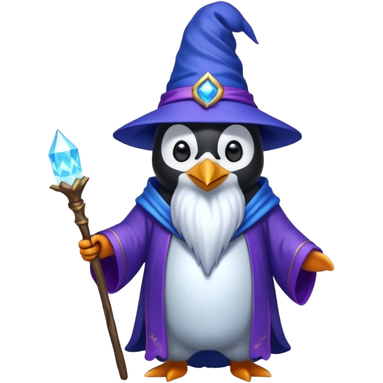 Penguin Wizard emoji