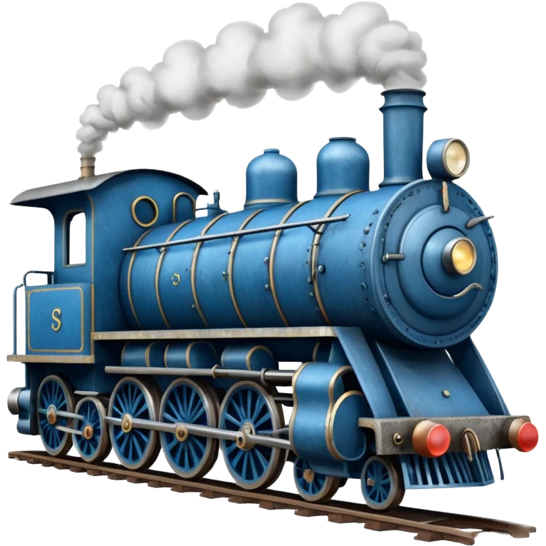 Make a blue steam train emoji