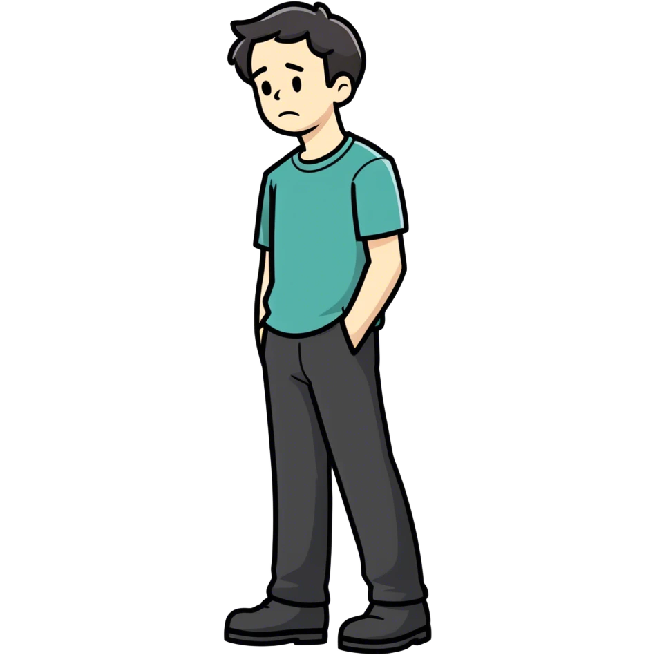 awkward man standing emoji