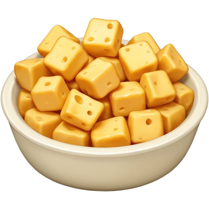 bowl of cheese curds, simple, clear emoji