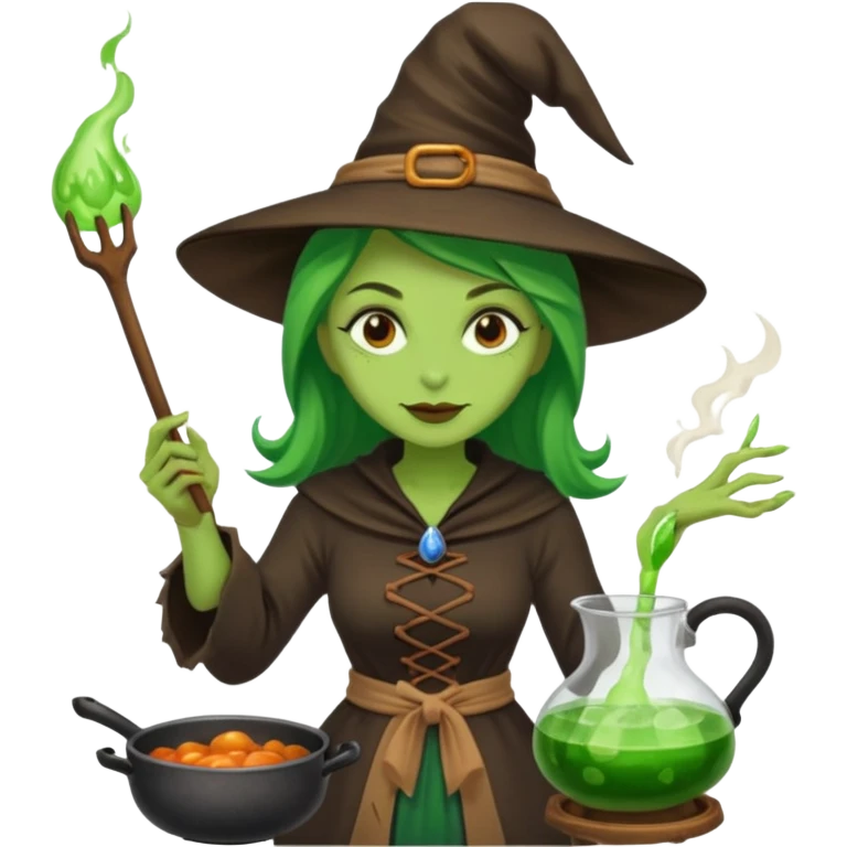 green witch cooking potion emoji