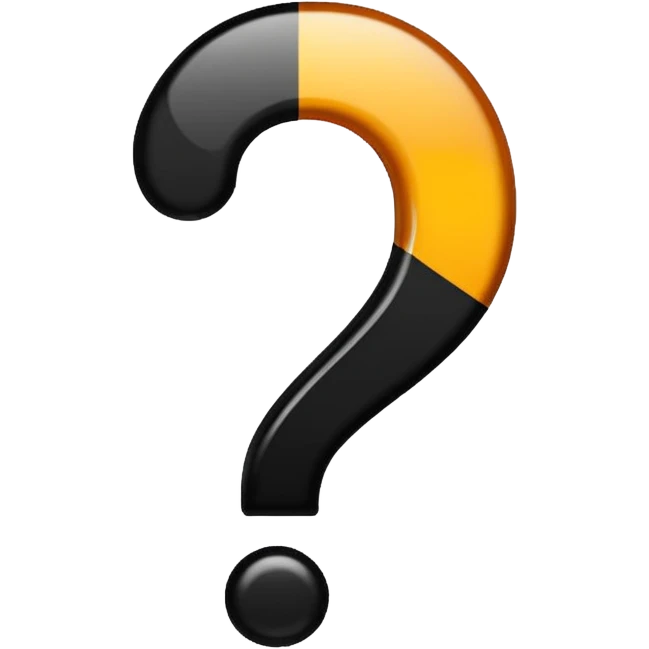 can you do one black question mark but make it transparent emoji