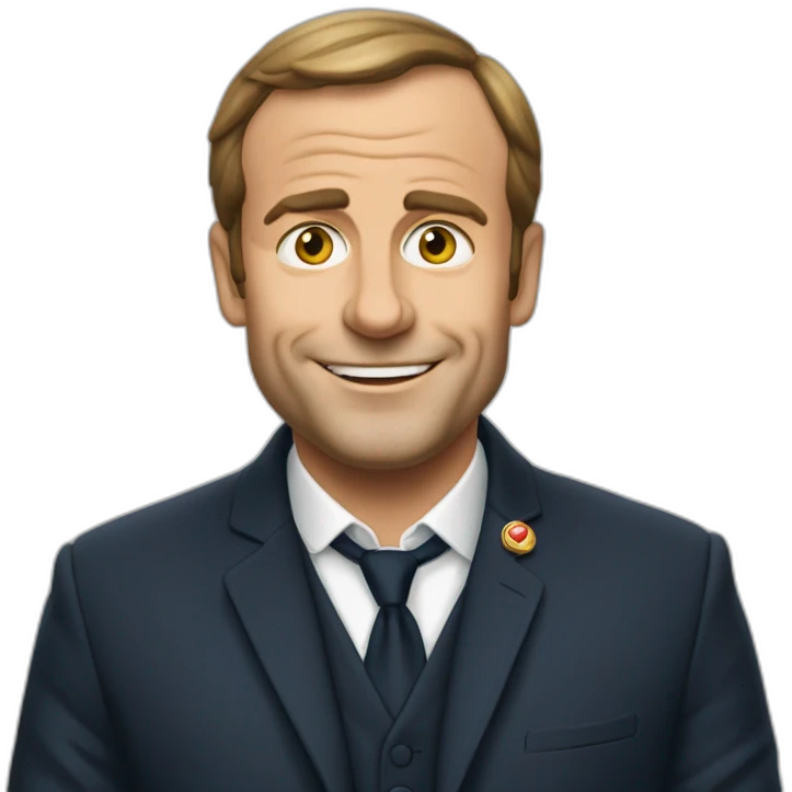 Macron buvant une bière  emoji