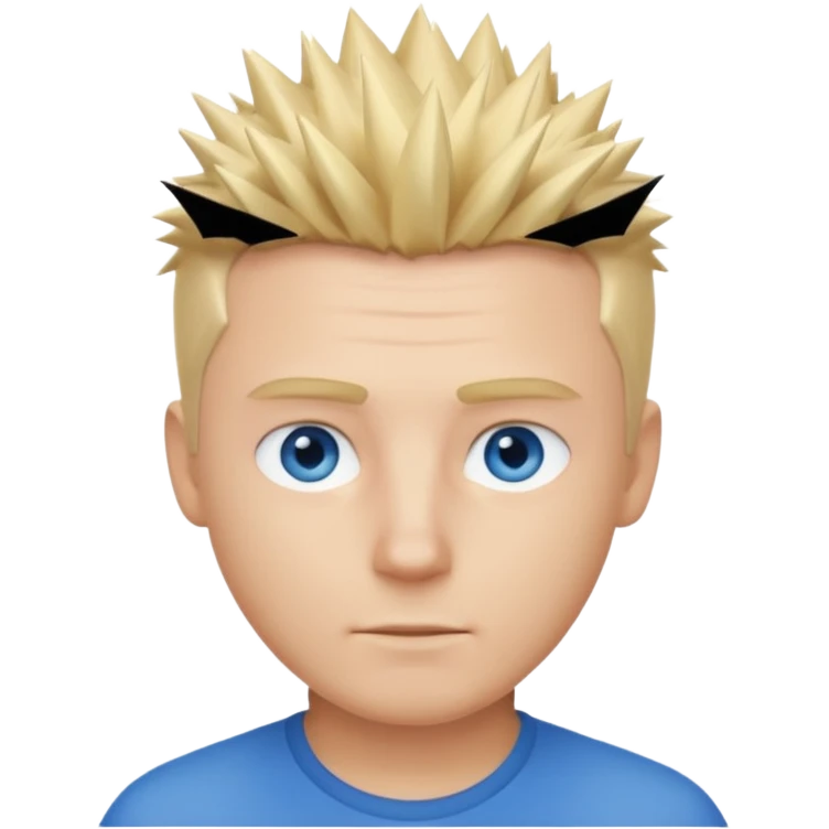white man short spike hair blond emoji
