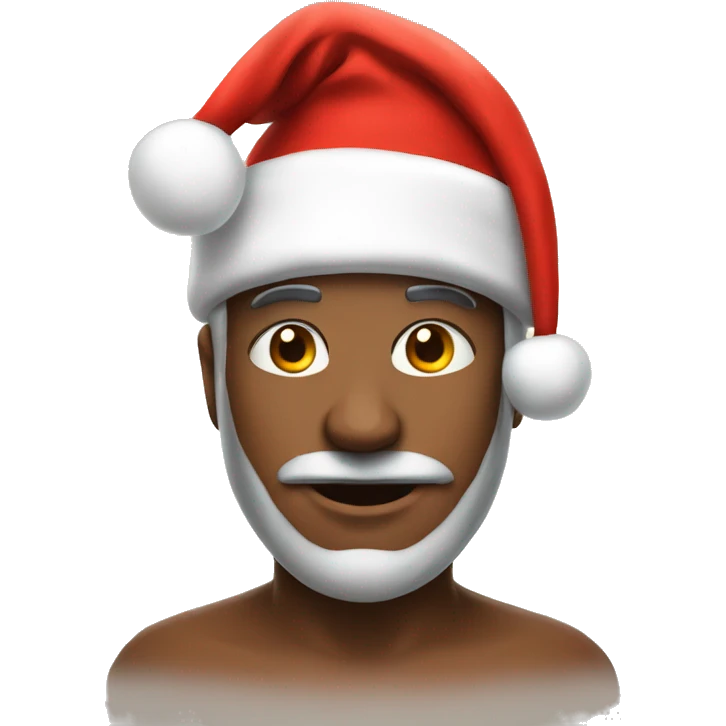 God with Santa hat emoji