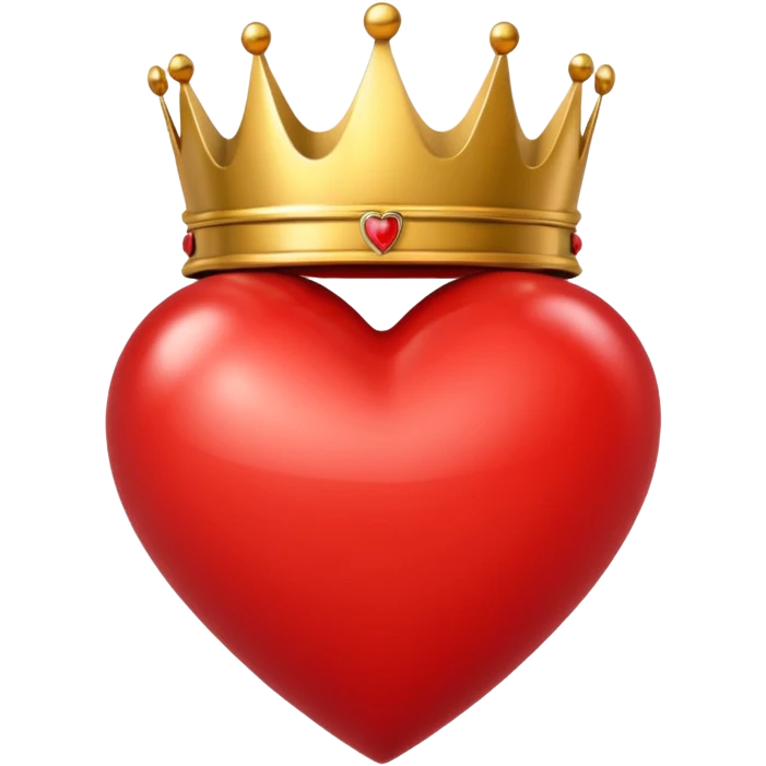 Corazon rojo con corona emoji